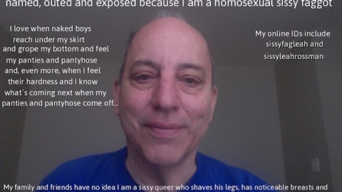 JEFFREY ROSSMAN from CONNECTICUT outed as a boy loving homosexual sissy faggot who shaves his legs and dresses as a girl