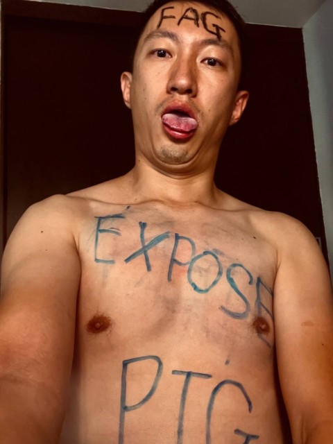 Exposed Asian Faggot